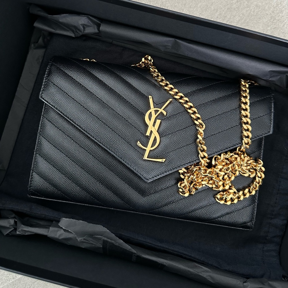 YSL Small envelope flap wallet on chain